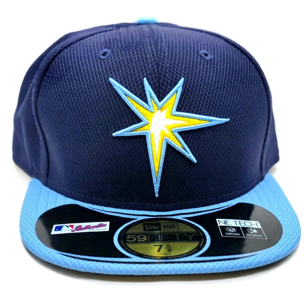 MLB Tampa Bay Rays New Era 59Fifty Fitted Cap Hat Baseball Diamond 7 5/8